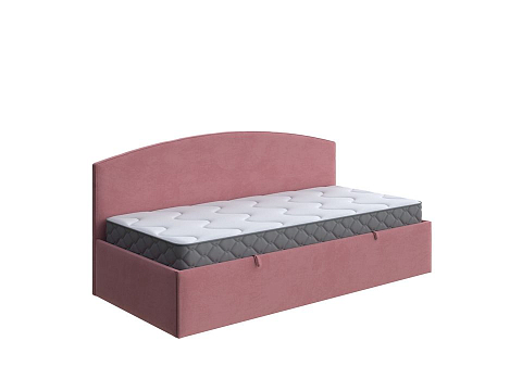 Розовая кровать Hippo c подъемным механизмом - Удобная детская кровать с подъемным механизмом в мягкой обивке
