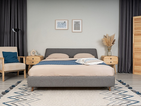 Серая кровать Binni - Кровать Binni для ценителей современного минимализма.