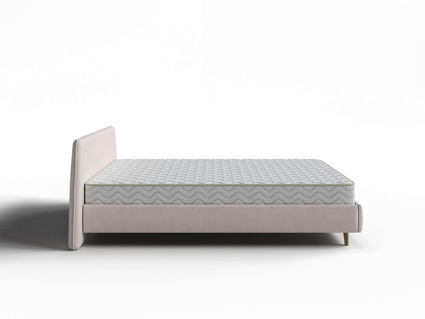 Кровать Binni 120x200 Ткань: Велюр Teddy Снежный - Кровать Binni для ценителей современного минимализма.