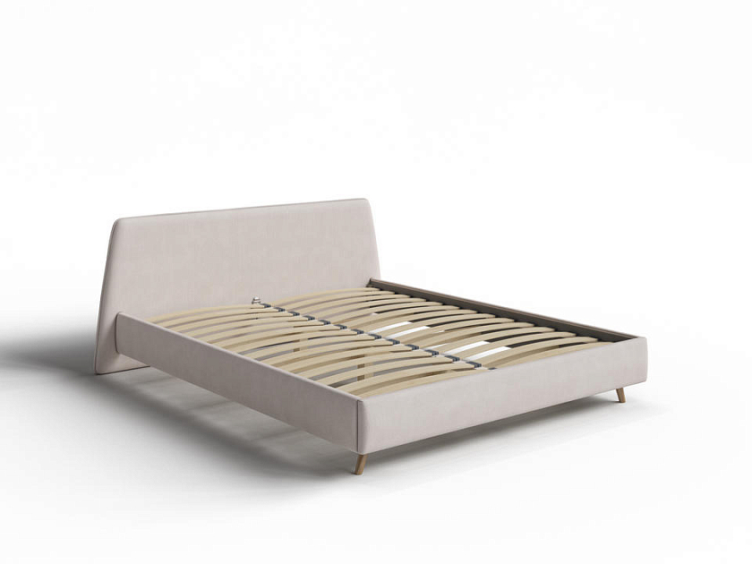 Кровать Binni 80x190 Ткань: Велюр Teddy Снежный - Кровать Binni для ценителей современного минимализма.