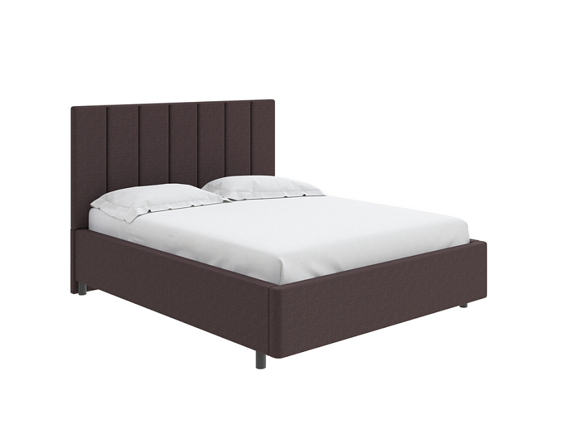 Кровать Oktava 160x190 Ткань: Рогожка Тетра Брауни - Кровать в лаконичном дизайне в обивке из мебельной ткани или экокожи.
