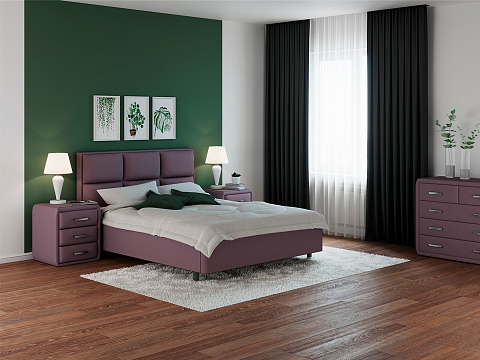 Кровать 200х200 Malina - Изящная кровать без встроенного основания из массива сосны с мягкими элементами.