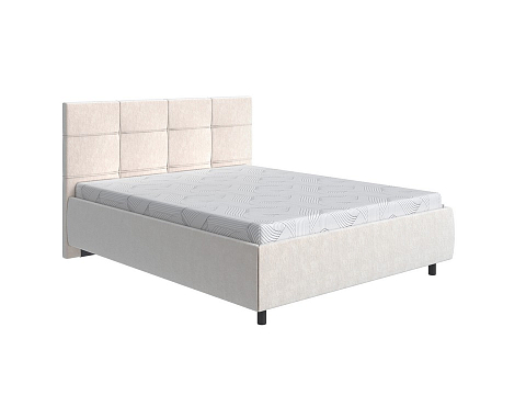 Двуспальная кровать с матрасом New Life - Кровать в стиле минимализм с декоративной строчкой