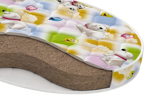 Матрас 70х190 Round Baby Classic - Двустороний детский матрас для круглой кровати.