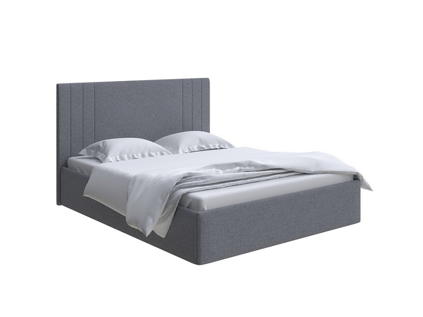 Кровать Liberty 90x200 Искусственная шерсть Лама Темно-серый - Аккуратная мягкая кровать в обивке из мебельной ткани