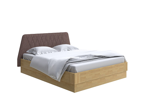 Двуспальная деревянная кровать Lagom Hill Wood с подъемным механизмом - Кровать со встроенным основанием. 