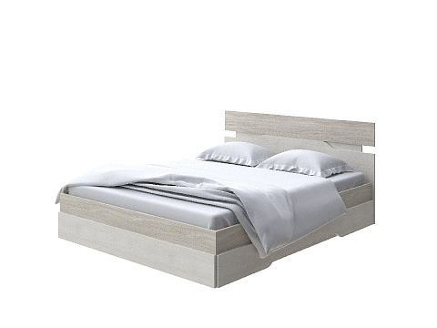 Двуспальная деревянная кровать Milton - Современная кровать с оригинальным изголовьем.