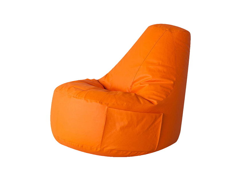 Кресло-мешок Form 90x90 Экокожа Оранжевый - Кресло-мешок с оригинальным дизайном 