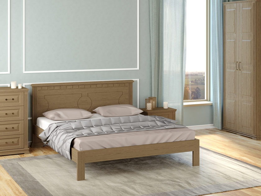 Кровать Milena-М-тахта 90x190 Массив (сосна) Венге - Кровать в классическом стиле из массива.