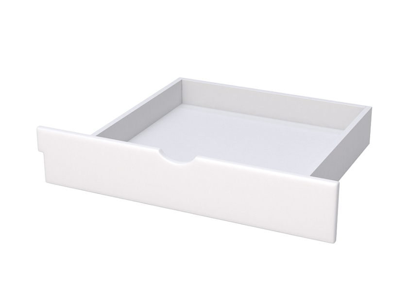 Выкатной ящик для кровати Niko, Milena левый 100x55 Массив (сосна) Белая эмаль - Вместительный выкатной ящик на колесиках.