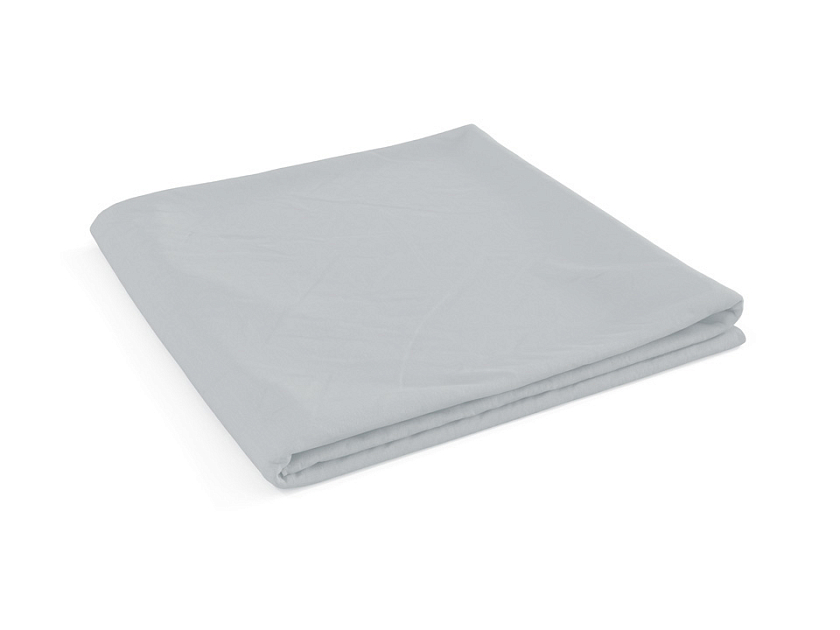 Простыня на резинке Cotton Cover 200x200 Ткань: Сатин Светло-серый - Удобная простыня на резинке