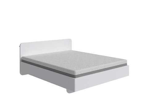 Двуспальная кровать с матрасом Minima - Кровать из массива с округленным изголовьем. 