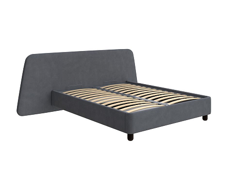 Кровать из экокожи Sten Berg Left - Мягкая кровать с необычным дизайном изголовья на левую сторону