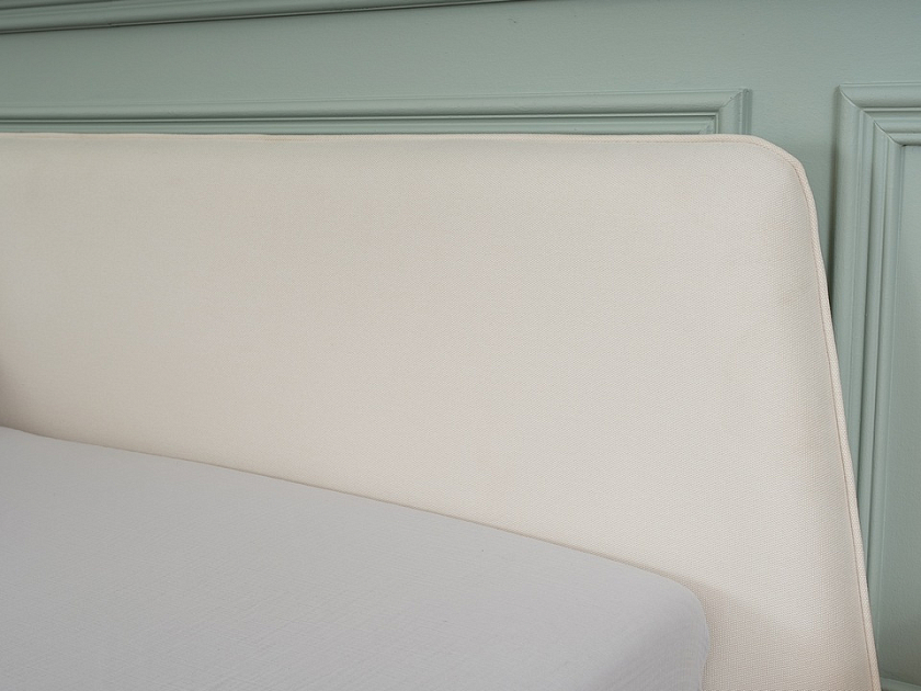 Кровать Binni для основания с ПМ 200x200 Ткань: Рогожка Тетра Молочный - Кровать Binni для ценителей современного минимализма.