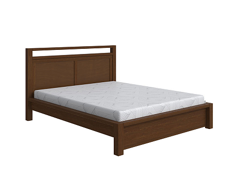 Кровать без изголовья Fiord - Кровать из массива с декоративной резкой в изголовье.
