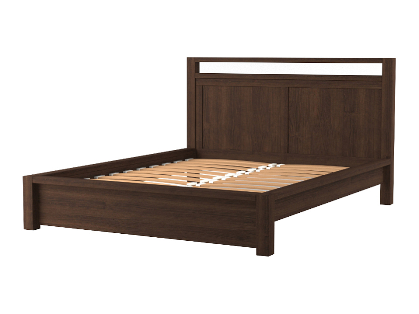 Кровать Fiord 90x200 Массив (береза) Венге - Кровать из массива с декоративной резкой в изголовье.