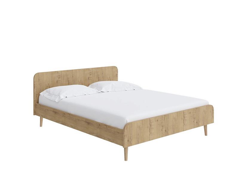 Кровать Way 120x190 ЛДСП Бунратти - Компактная корпусная кровать на деревянных опорах