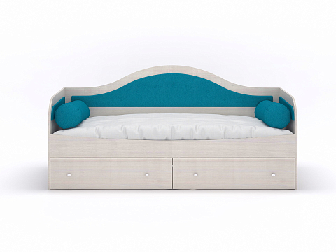 Кровать 80х190 Lori - Детская кровать со встроенным основанияем, 2 выкатными ящиками и 2 подушками-валиками