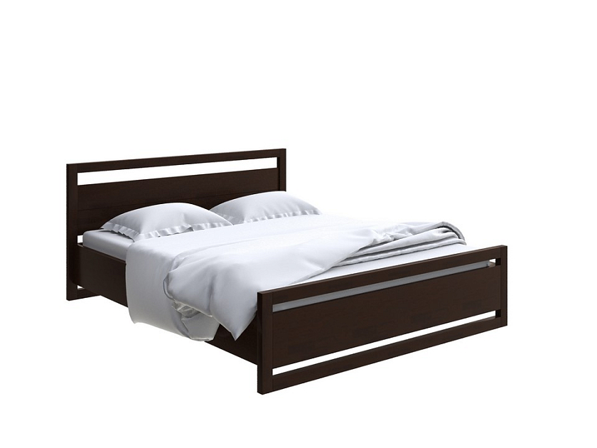 Кровать Kvebek с подъемным механизмом 80x200 Массив (береза) Орех - Удобная кровать с местом для хранения