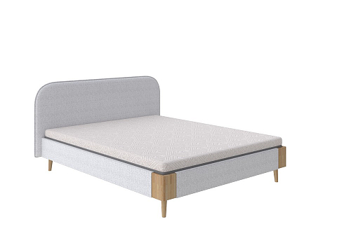 Кровать с мягким изголовьем Lagom Plane Soft - Оригинальная кровать в обивке из мебельной ткани.