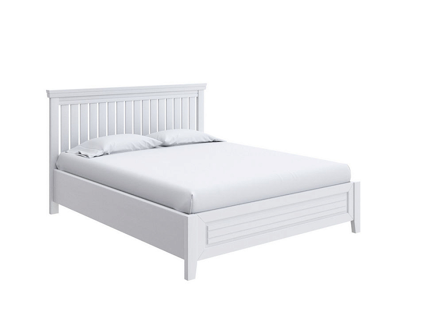 Кровать Olivia с подъемным механизмом 120x200 Массив (сосна) Белая эмаль - Кровать с подъёмным механизмом из массива с контрастной декоративной планкой.